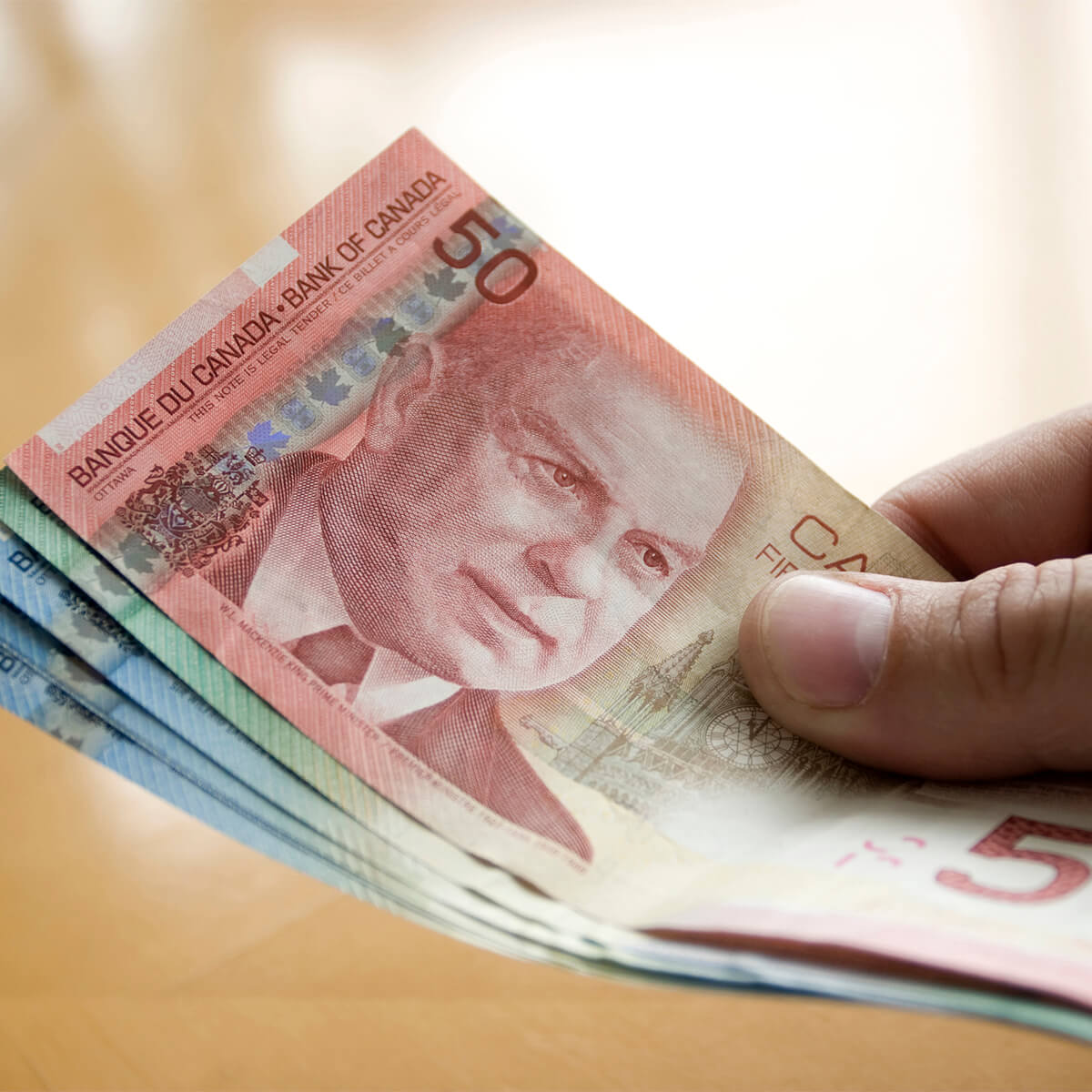 Cash in Hand - stock photo