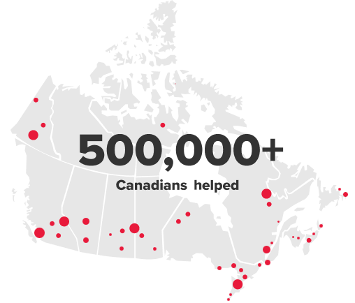 Canadians helped across Canada